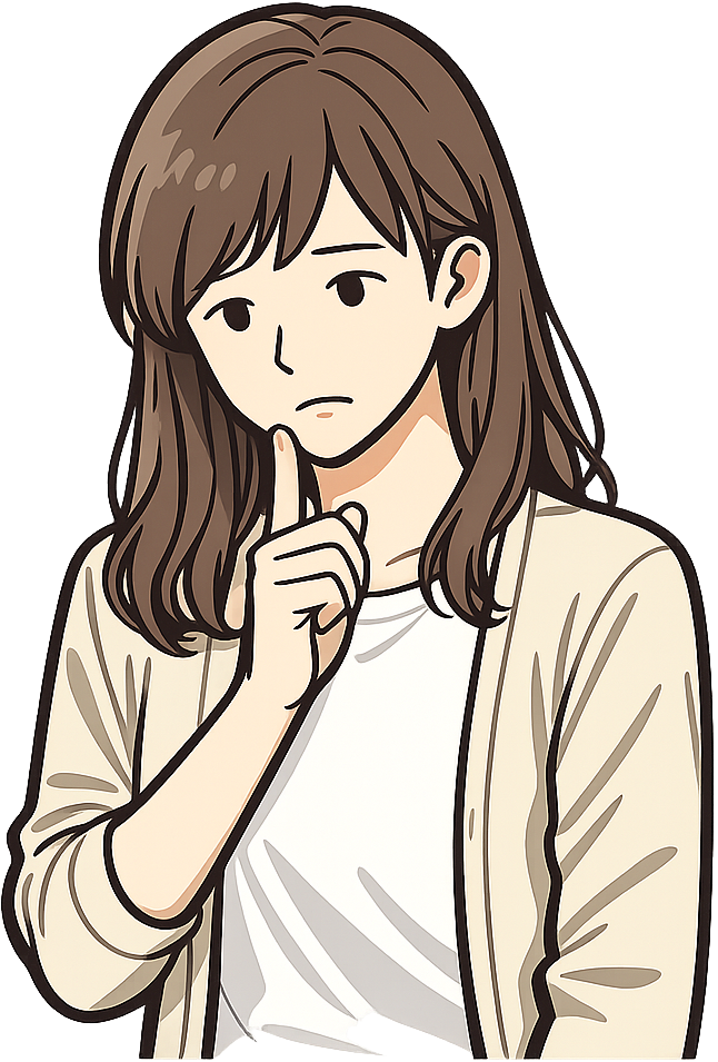 考えごとをしている女性