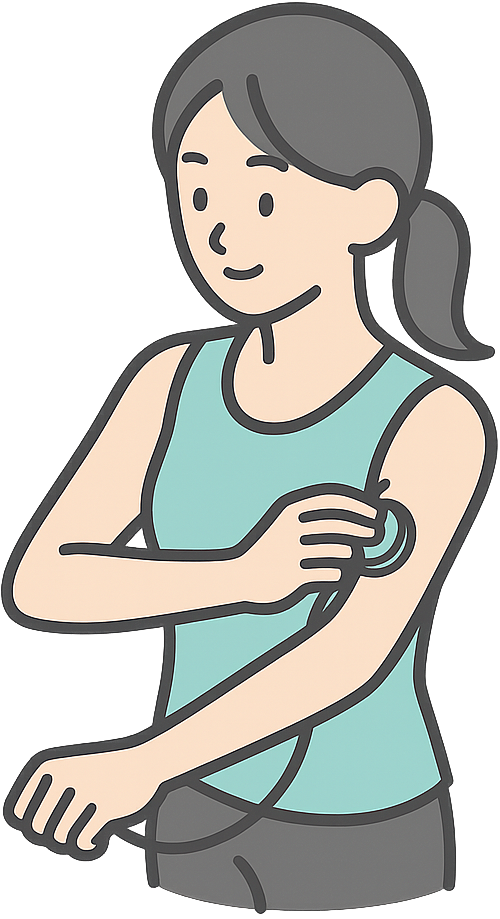 健康診断を受けている女性