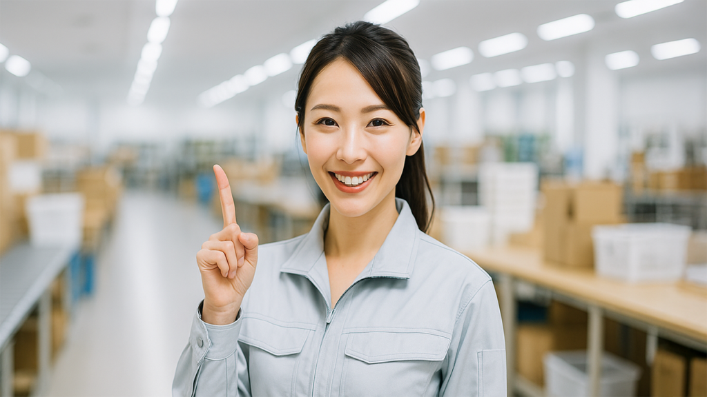 工場勤務の女性