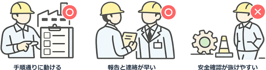 研修における行動の注意