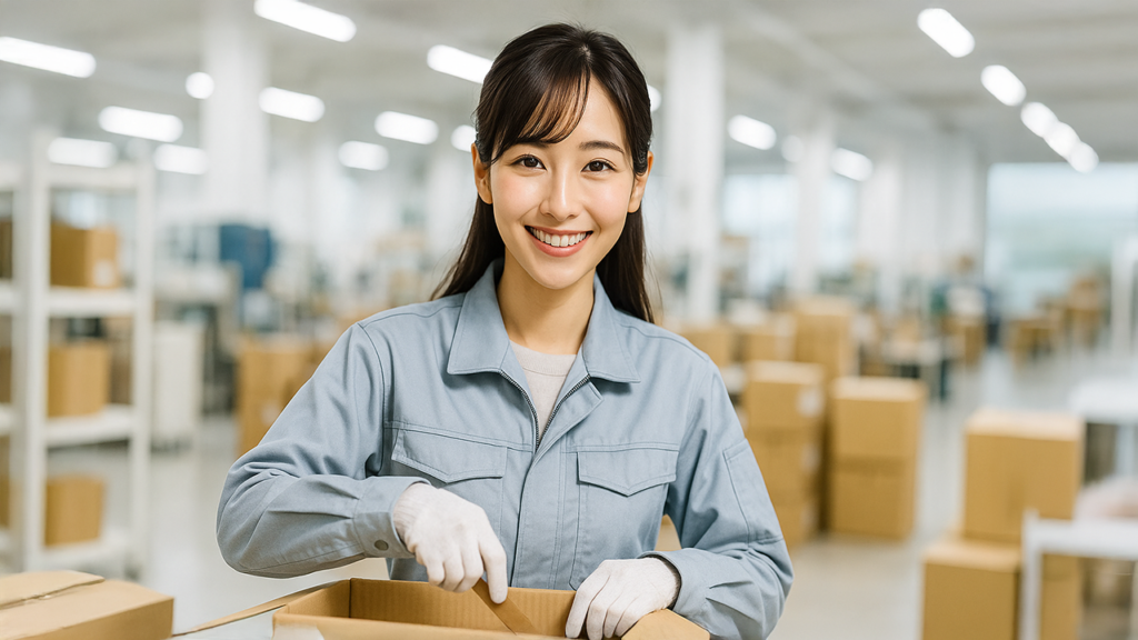 軽作業を行っている女性