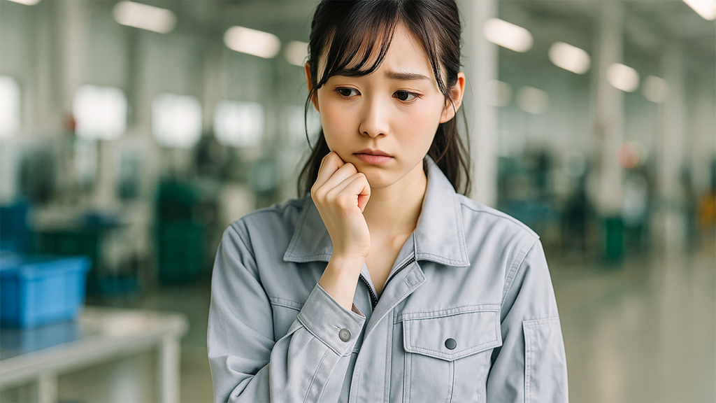 工場勤務の女性