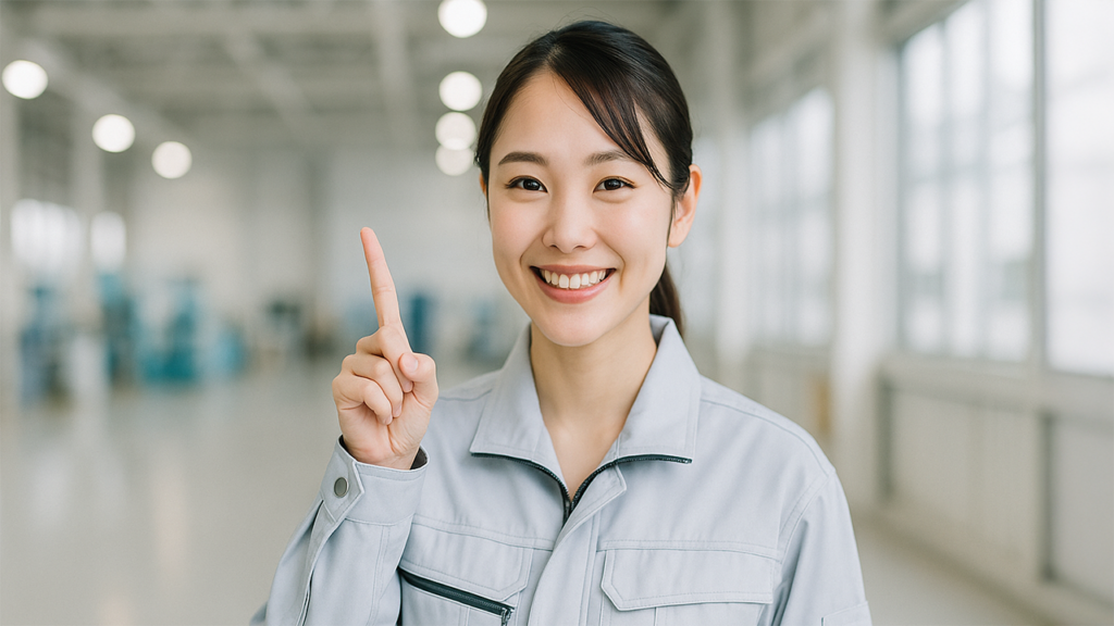 工場勤務の女性