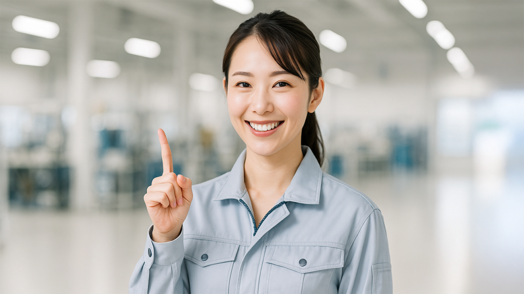 工場勤務の女性