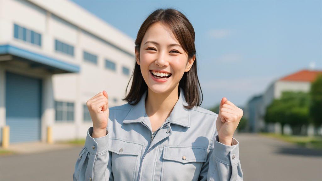 工場勤務の女性