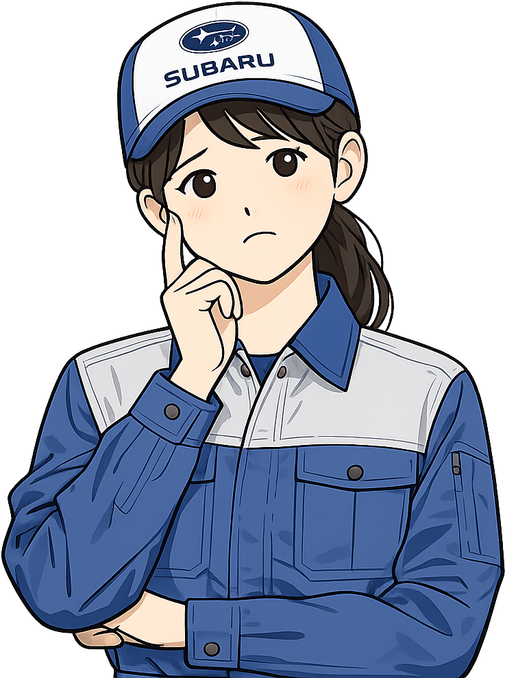 悩んでいるスバル期間工