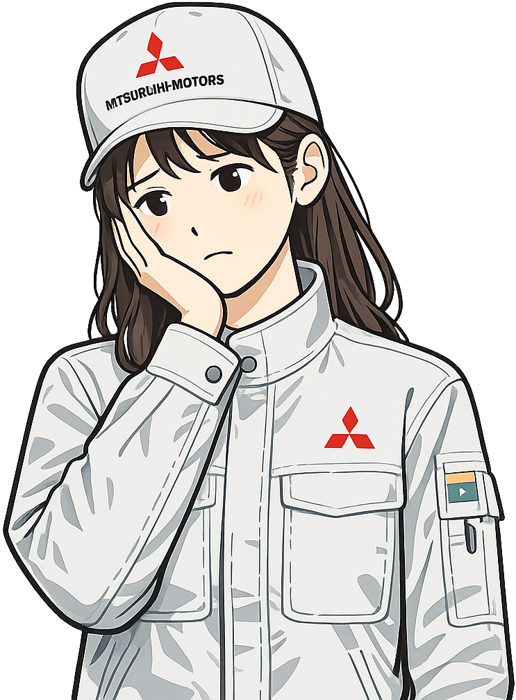 憂鬱そうな三菱期間工