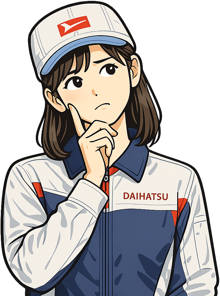 考えごとをしている期間工