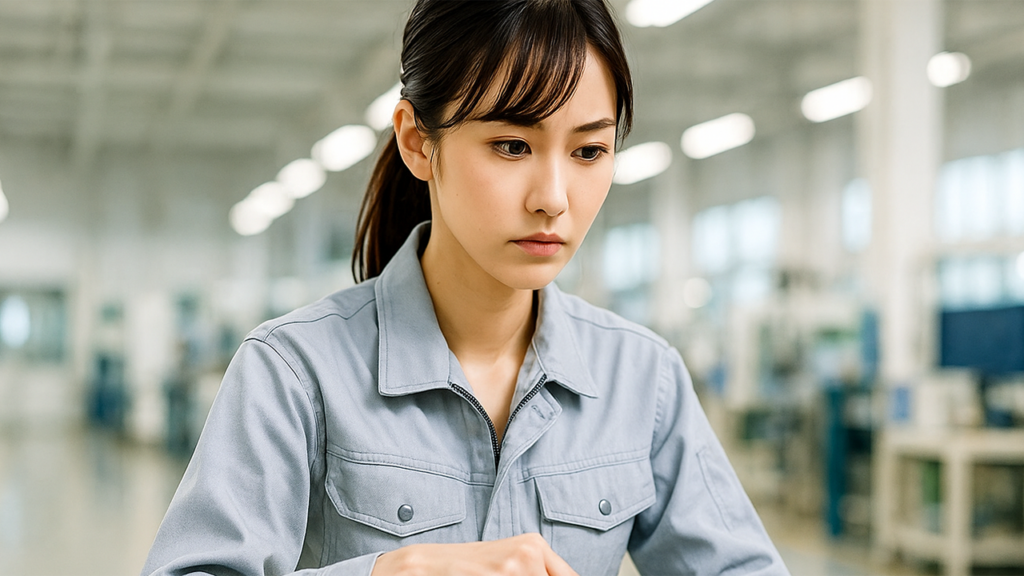 工場勤務の女性