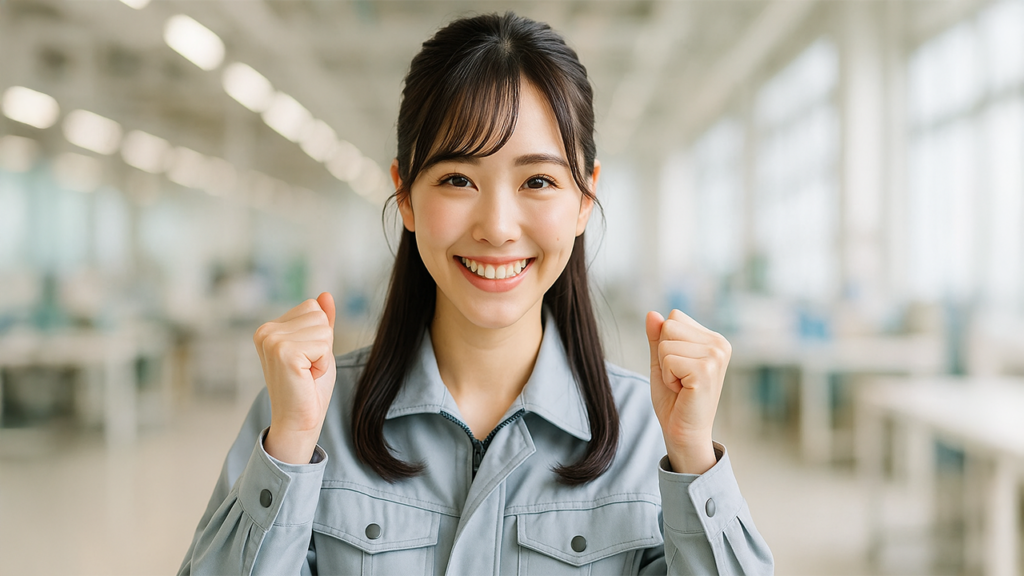 工場勤務の女性