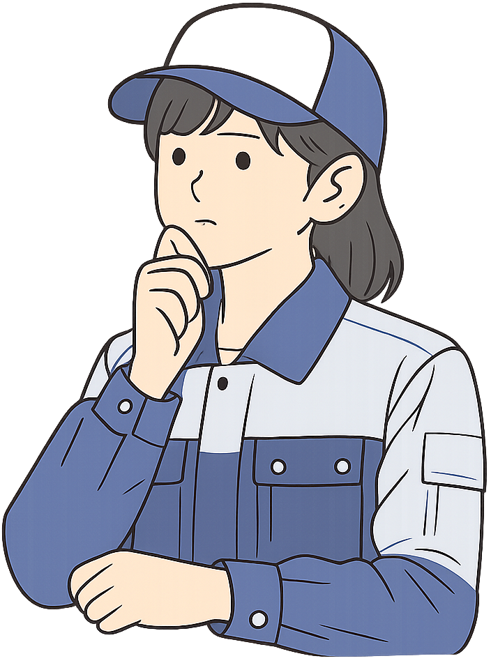 考えごとをしているスバル期間工