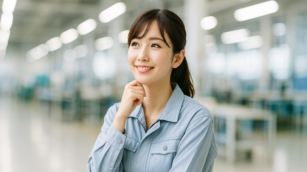 工場勤務の女性