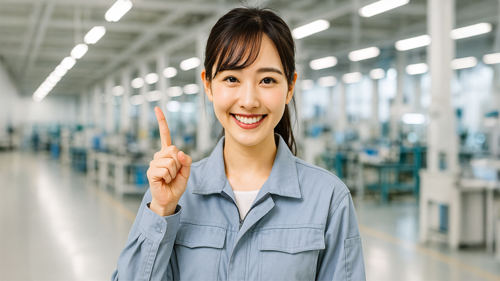 工場勤務の女性