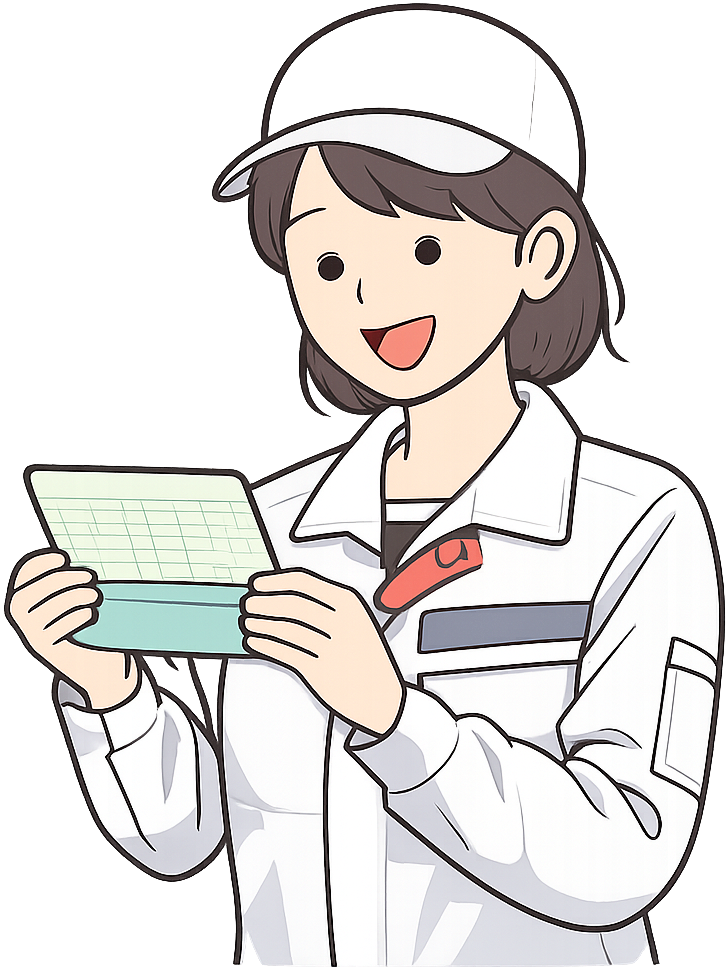 預金通帳を見て喜んでいるトヨタ期間工