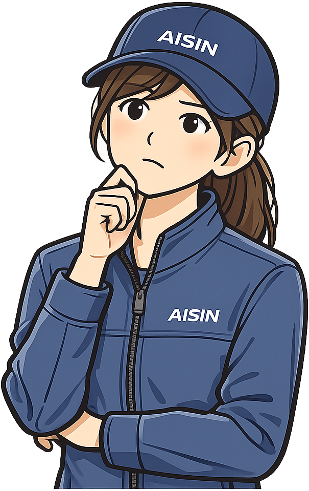 考えごとをしているアイシン期間工