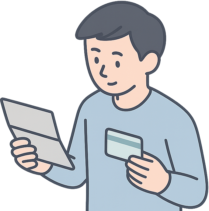 入金を確認している人