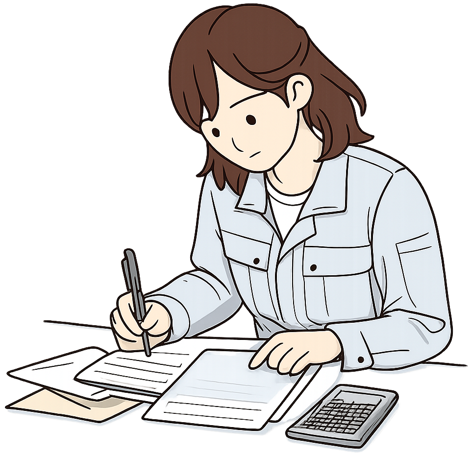 確定申告の準備をしている人