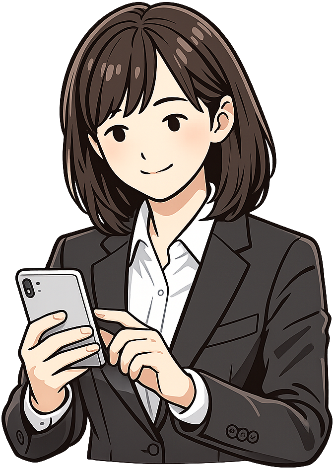 応募手順を確認している人