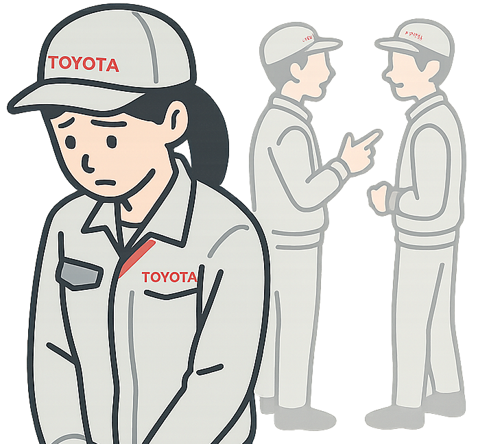 仲間はずれにされているトヨタ期間工
