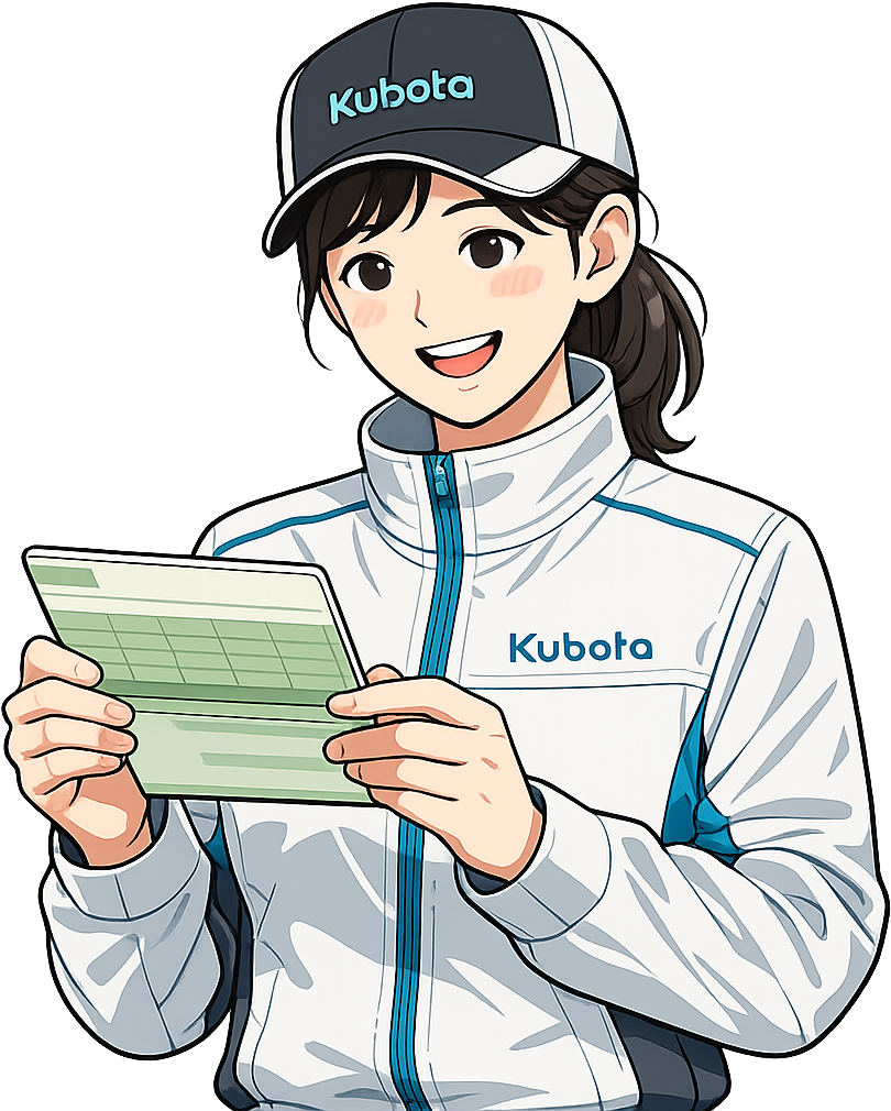 通帳を見ている笑顔の期間工