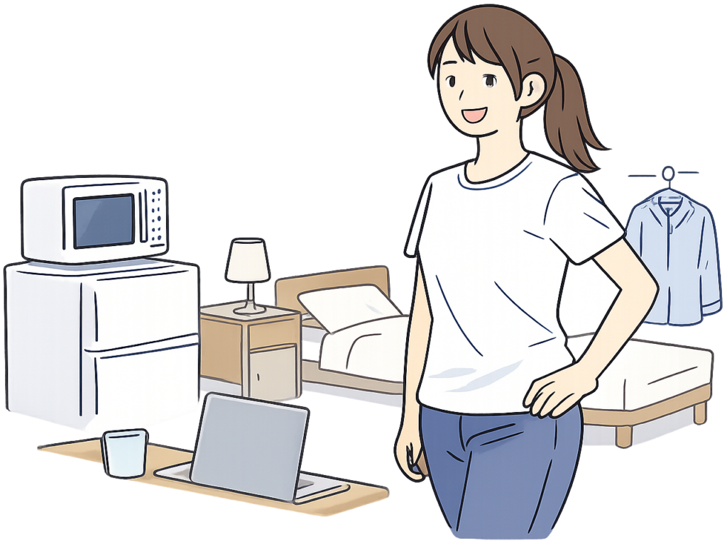 寮住まいの女性