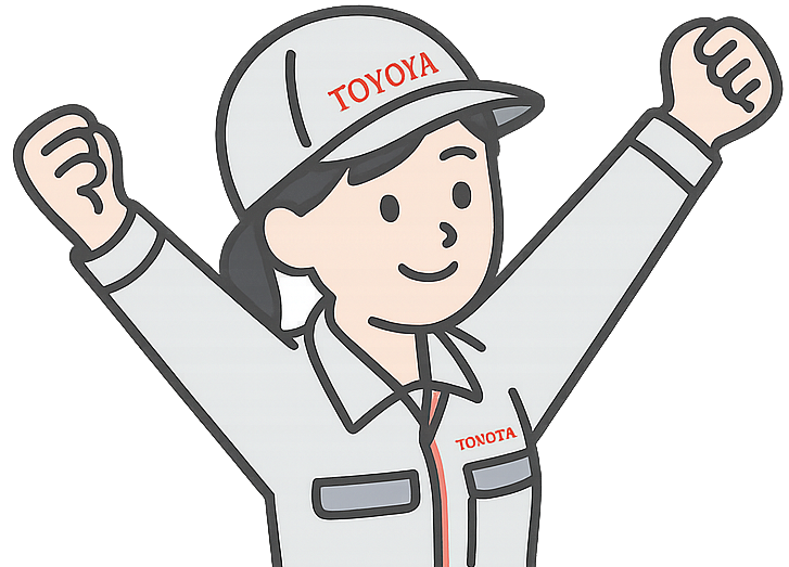 喜んでいるトヨタ期間工