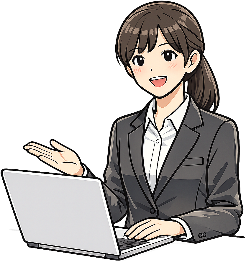 Web面接を受けている人