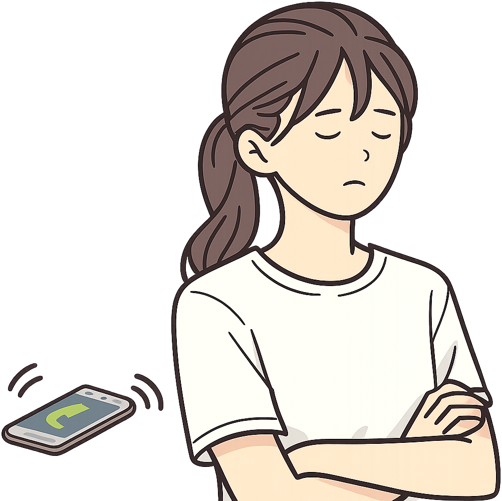 スマホが鳴っているのを気付かない人