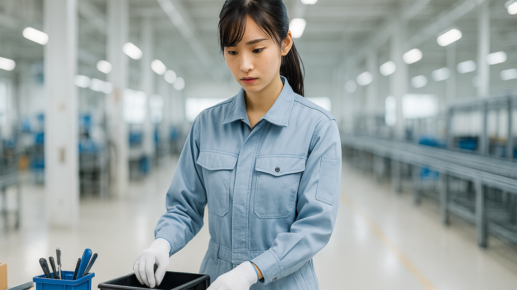 工場勤務の女性
