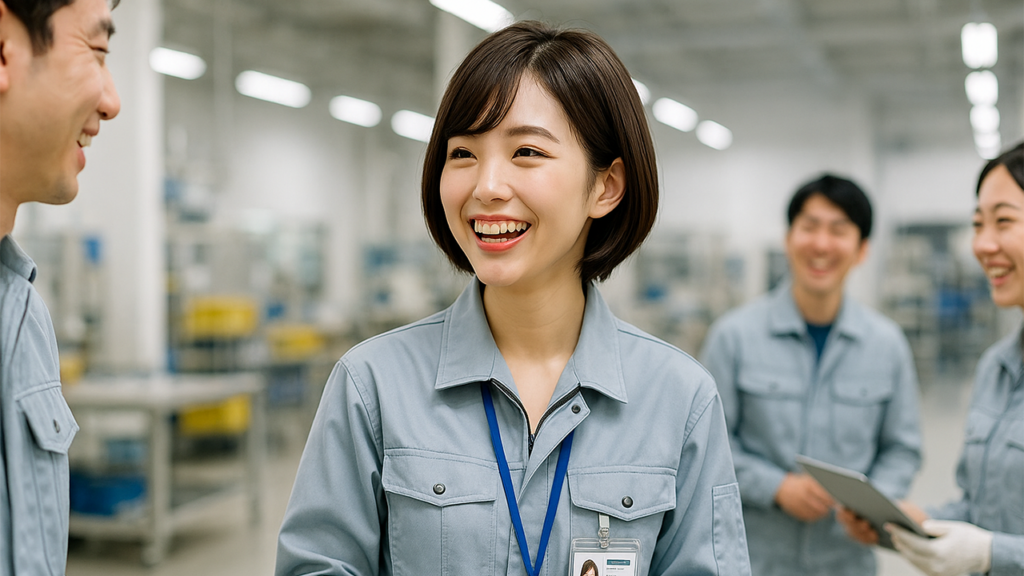 工場勤務の女性
