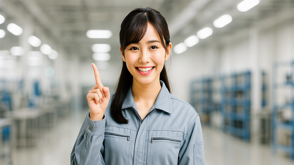 工場勤務の女性