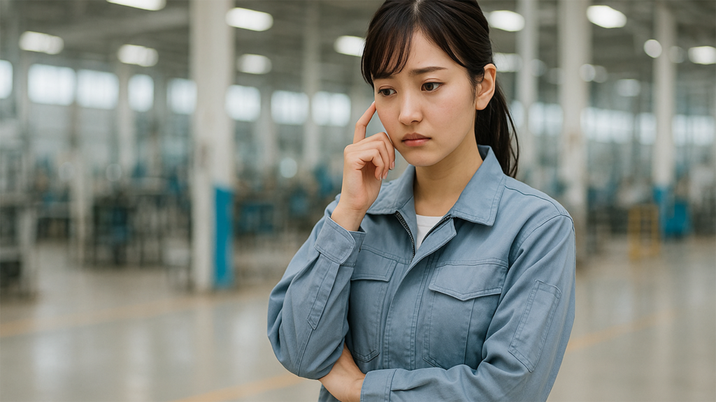 工場勤務の女性