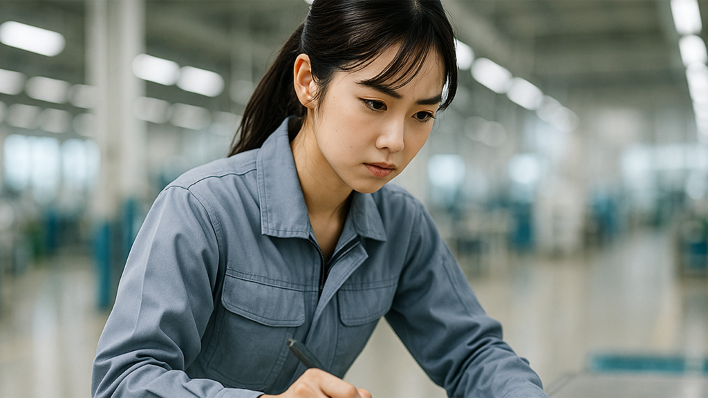 工場勤務の女性