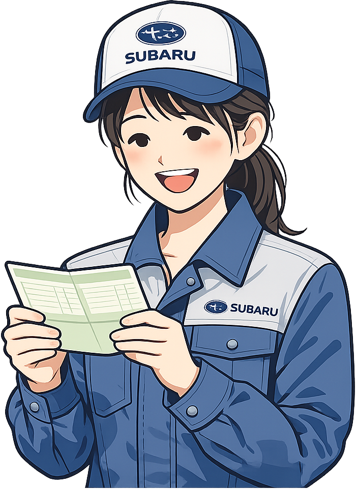 通帳を見て喜んでいる期間工