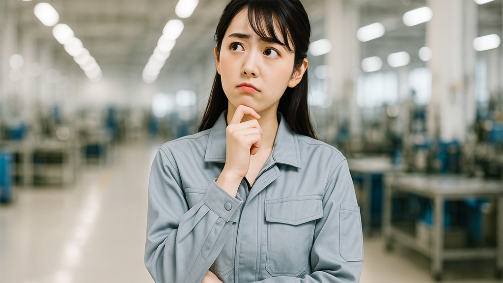 工場勤務の女性