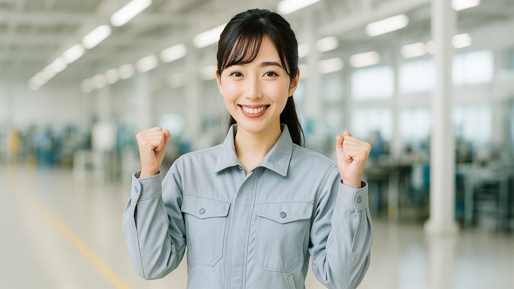 工場勤務の女性
