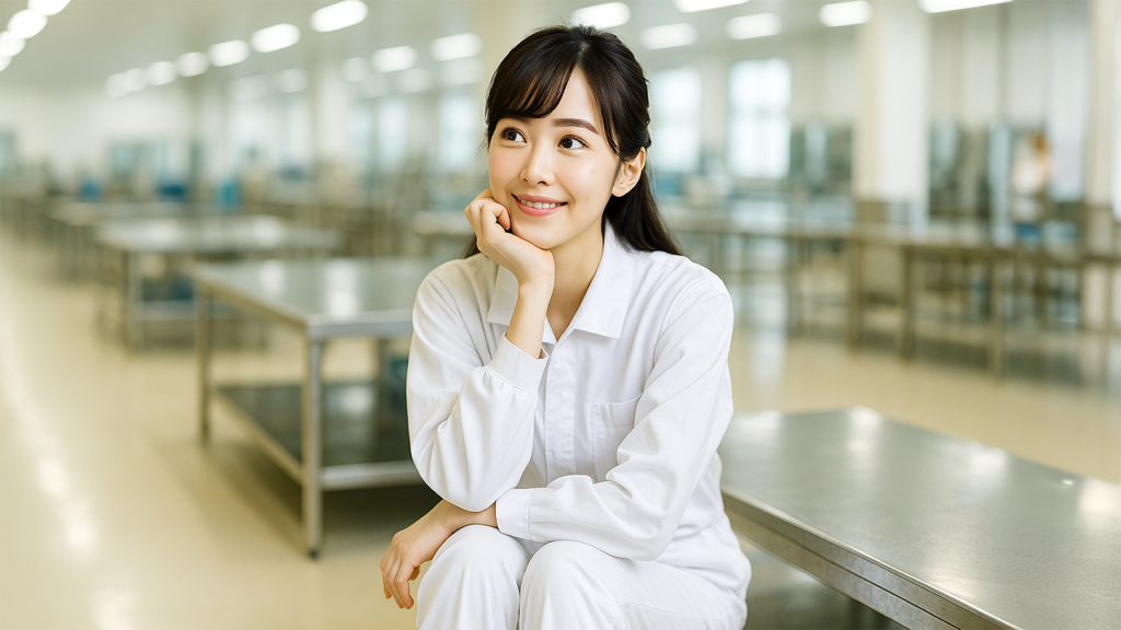 食品工場の女性
