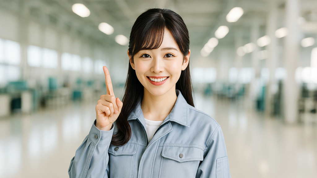 工場勤務の女性