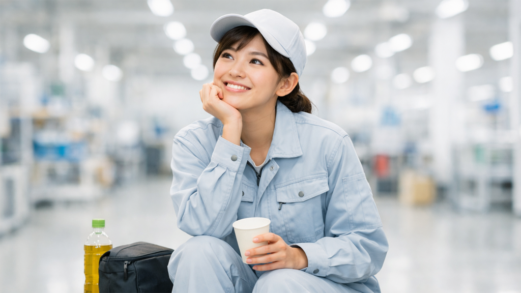 考えごとをしている期間工