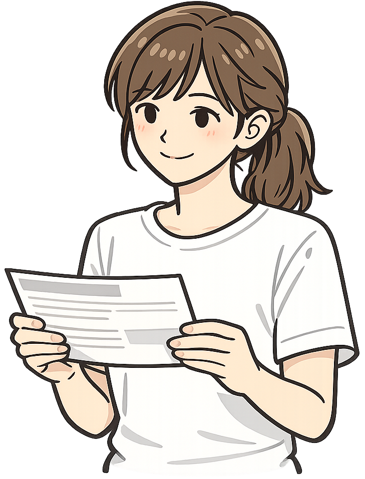 明細を確認している人