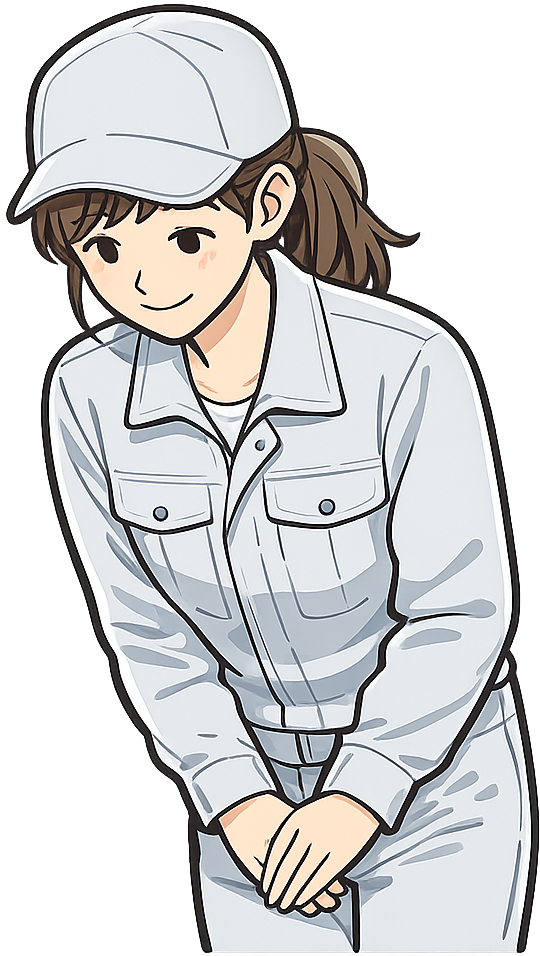 退職の挨拶をしている期間工