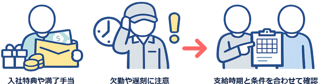 特典や手当の注意点