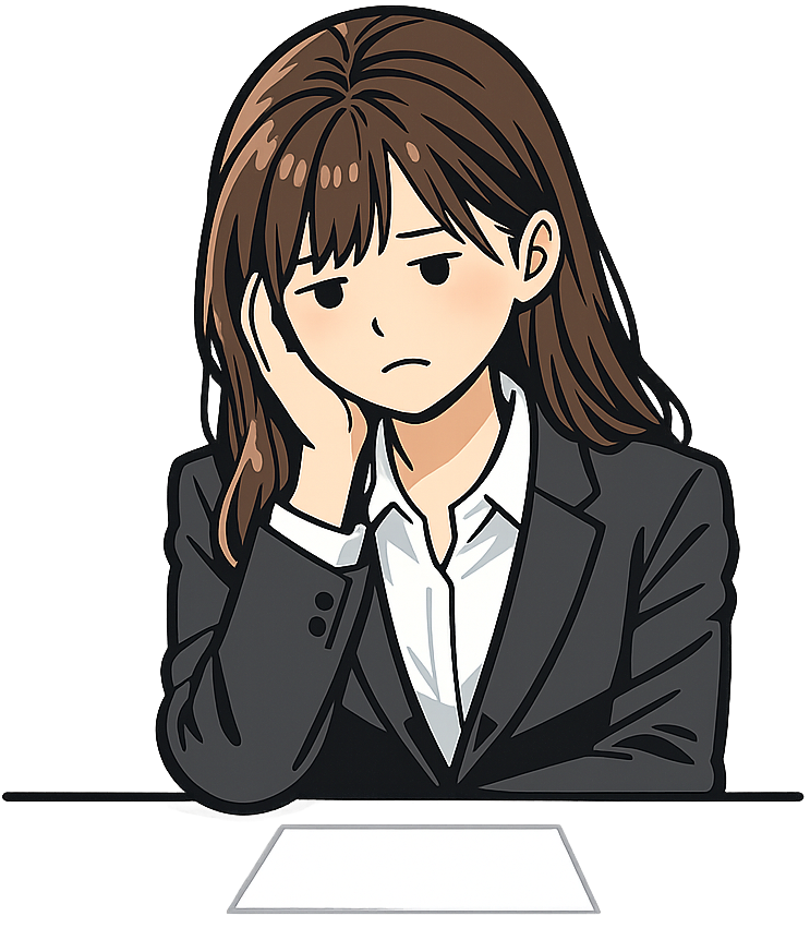 無気力に受け答えをしている人