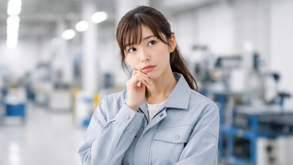 検査工程で働いている人