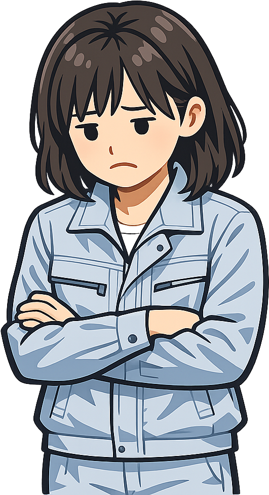工場で人間関係に悩み孤立している人