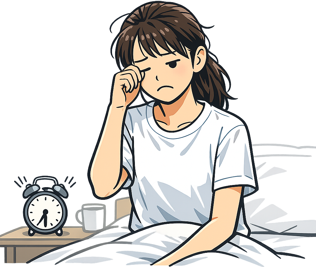 生活リズムが崩れて困っている女性