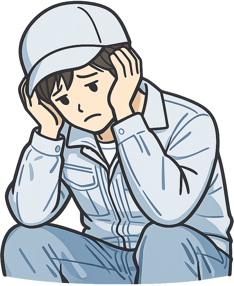 お金の問題で悩み苦しんでいる期間工