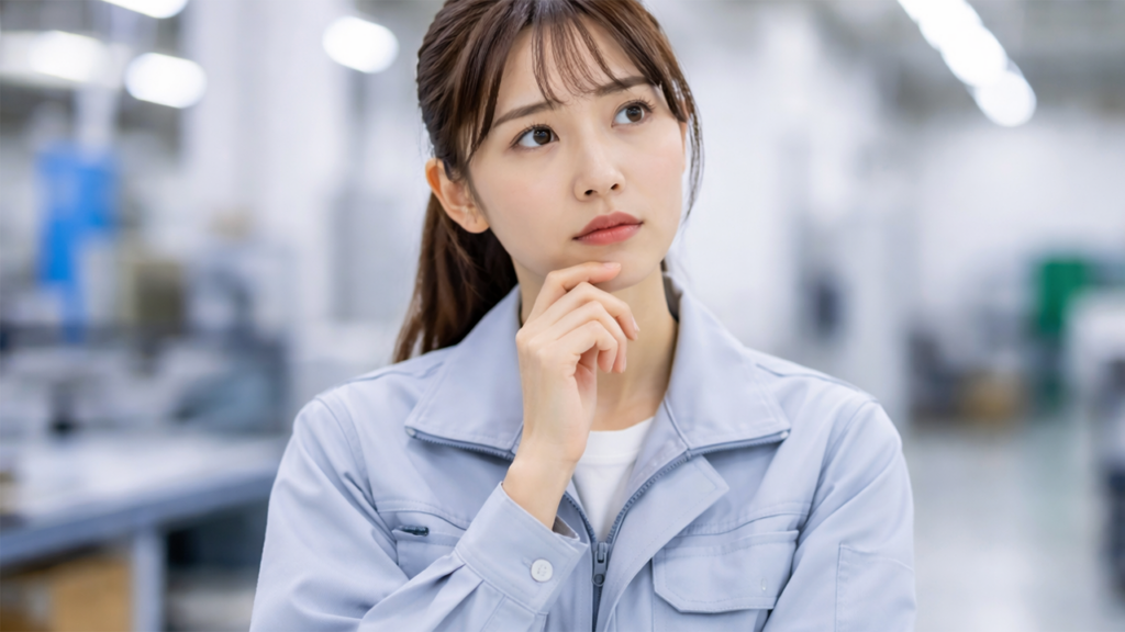 お金が貯まらずに困っている期間工の女性