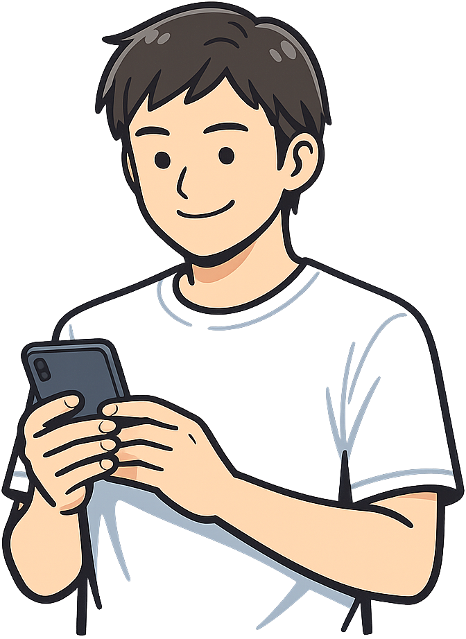 サポートを使い安心している人