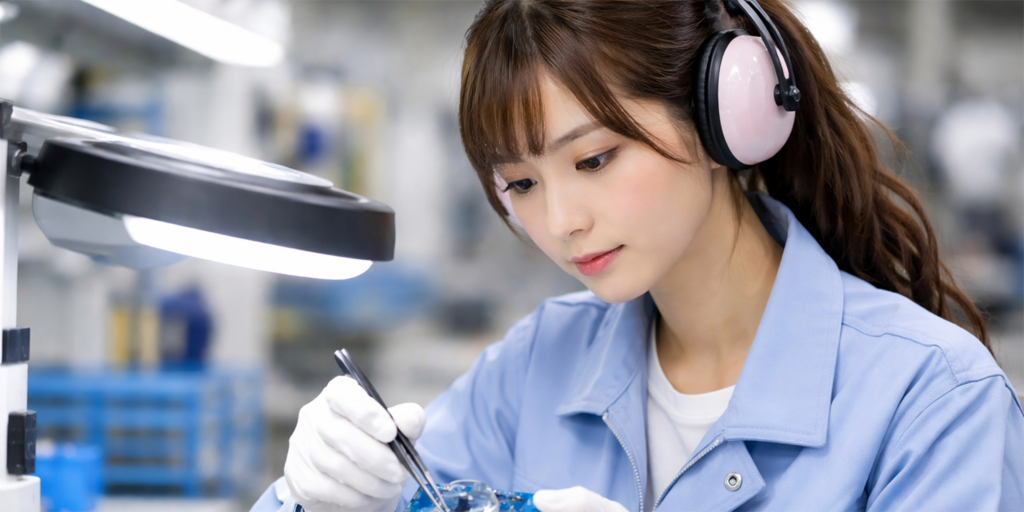 体力をあまり必要としない業務の様子